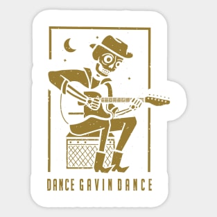 Vintage skull music Sticker